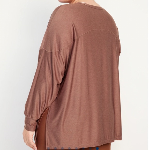 NWT OLD NAVY Cloud 94 Soft Long Sleeve Tunic Color: Warm Taupe SIZE X-LARGE - Picture 9 of 10